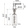 Дозатор для моющего средства OMOIKIRI OM-05-GB латунь/графит 4995054